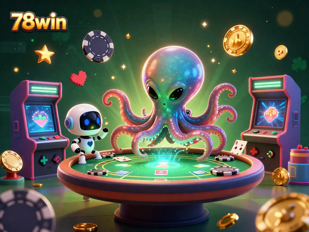 Engage with thrilling poker action at 78win in a vibrant 3D gambling universe.