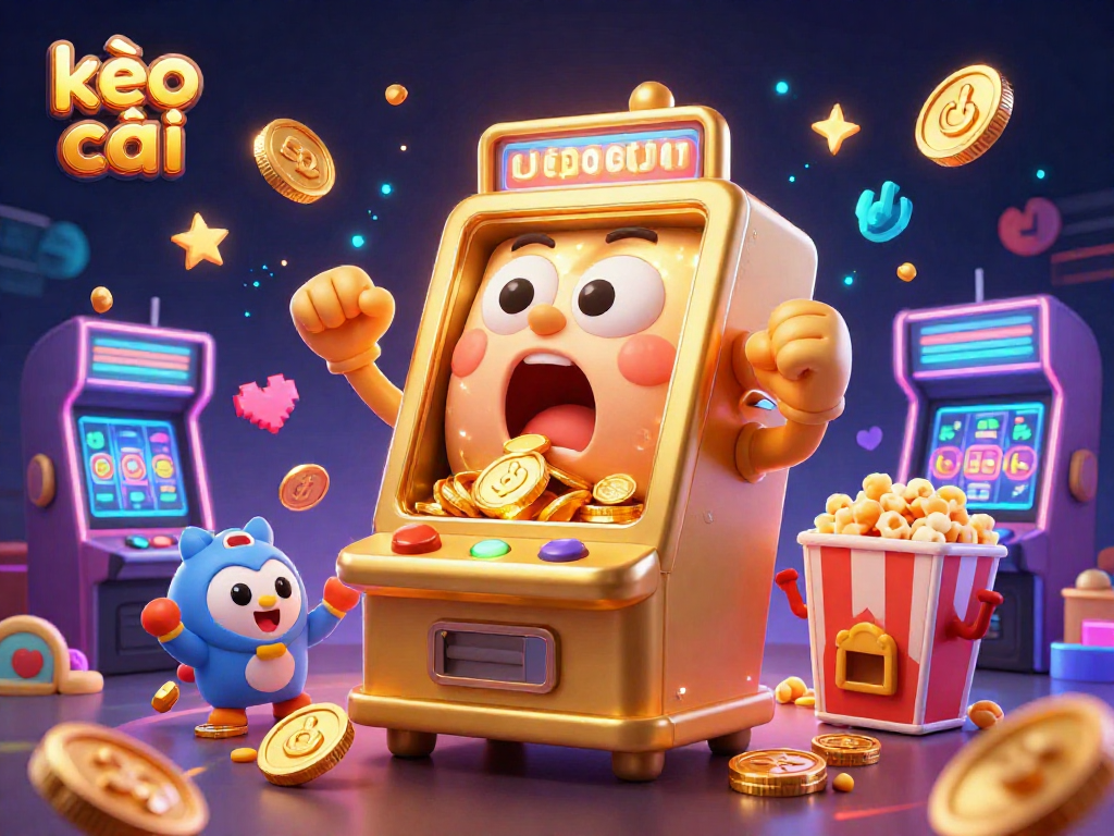 Experience kèo nhà cái action as golden slot machines celebrate jackpots amidst vibrant gaming elements.