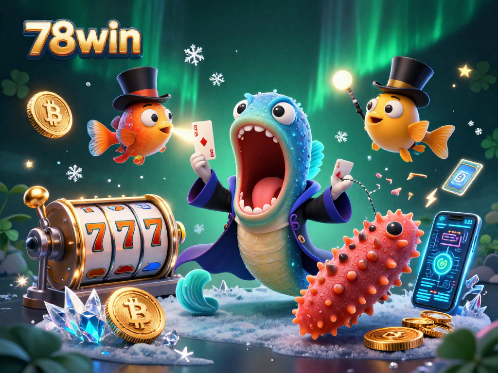 Engage with 78win through dynamic casino thrills featuring slot reels and magical underwater characters.