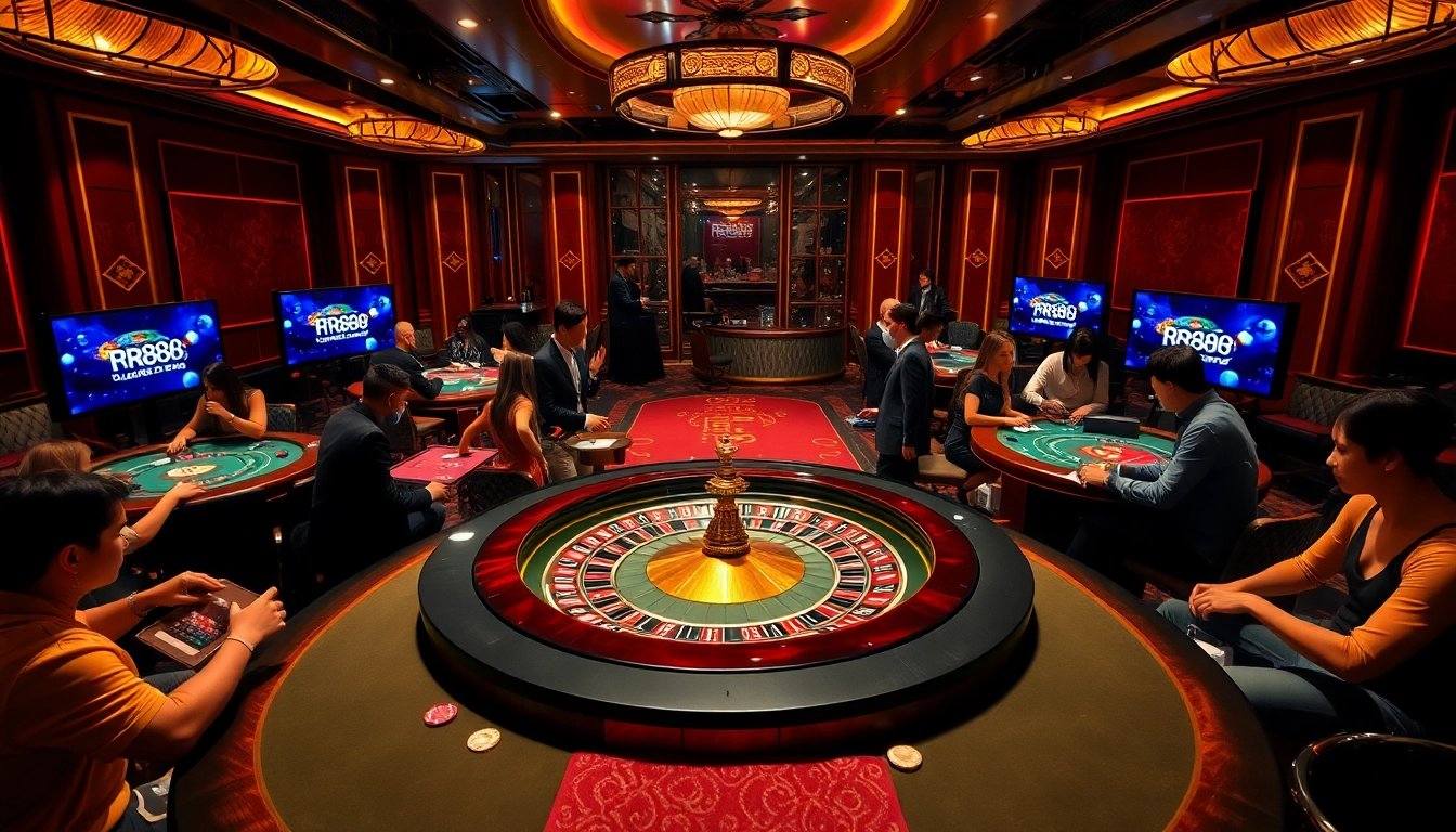 Experience thrilling gameplay at RR888 with a luxurious casino atmosphere full of excitement and strategy.