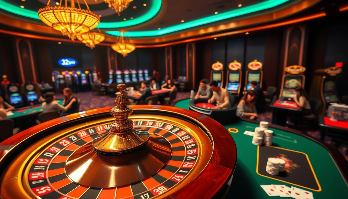 Experience the thrill of Nha cái uy tín 32win with luxury casino gaming, featuring roulette and poker excitement.