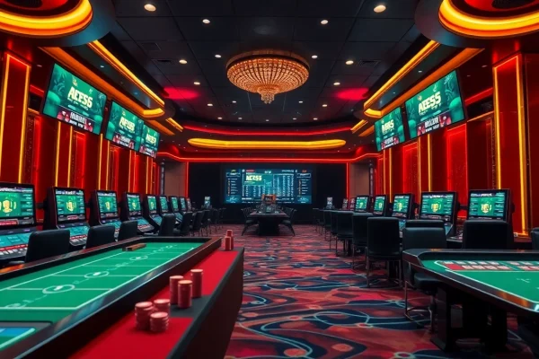 Experience the excitement of nhận định bóng đá kèo nhà cái 5 at a luxurious casino betting venue.