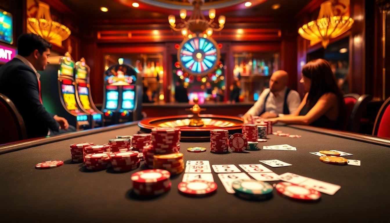 Experience the thrill of gambling at https://rr88a.us.com/ with vibrant poker chips and an exciting casino atmosphere.