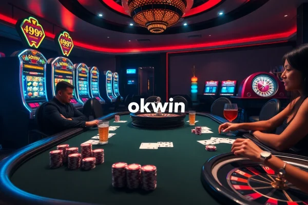 Experience the thrill of high-stakes poker at okwin's luxurious casino scene.